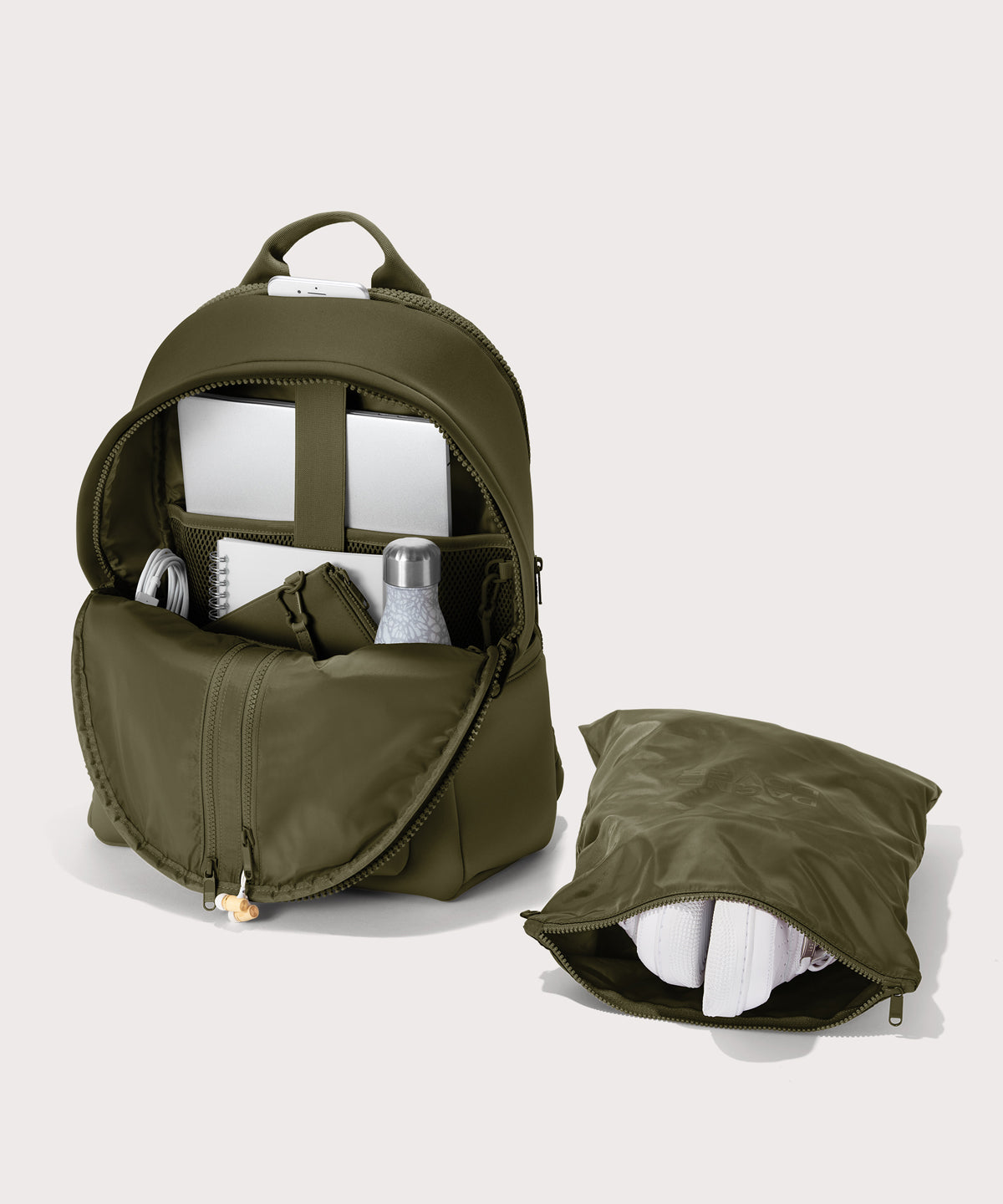 Dakota Backpack in Dark Moss, Large - Image 2