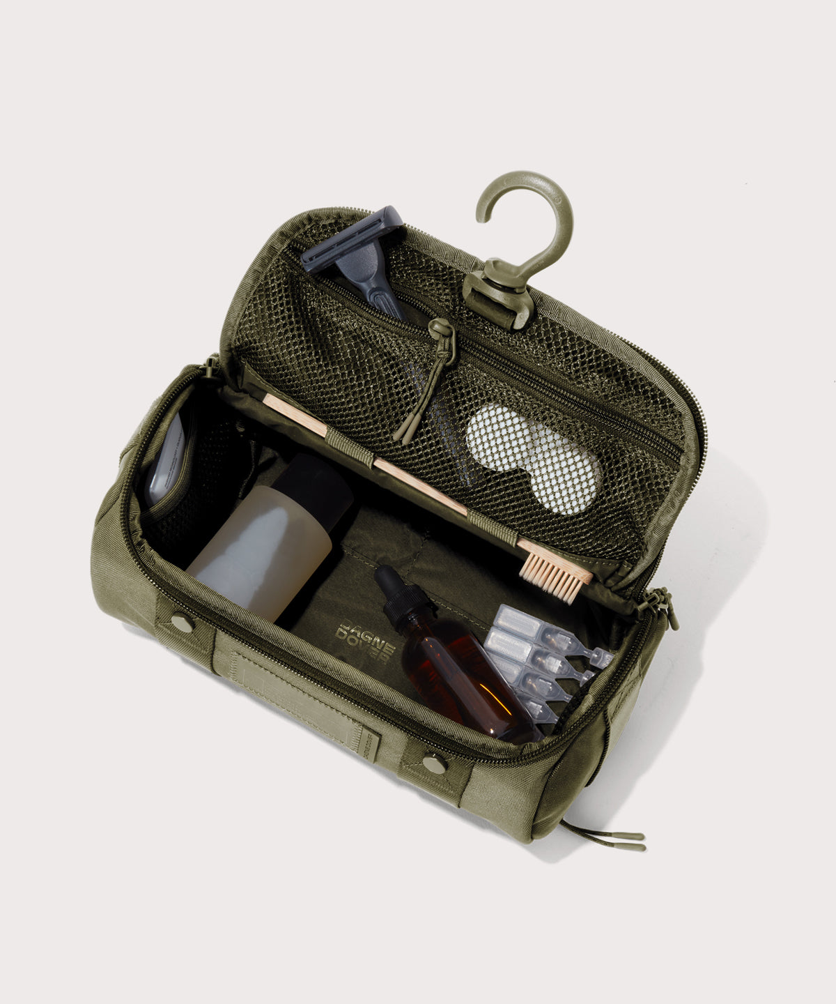Seoul Dopp Kit in Dark Moss, Large - Image 2